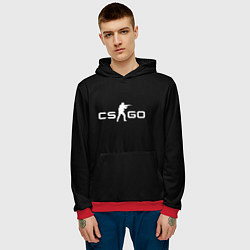 Толстовка-худи мужская CSGO logo, цвет: 3D-красный — фото 2