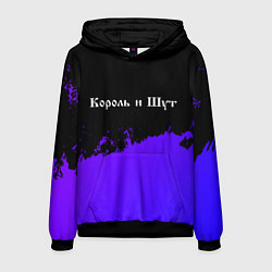 Толстовка-худи мужская Король и Шут purple grunge, цвет: 3D-черный