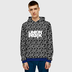 Толстовка-худи мужская Linkin park pattern, цвет: 3D-синий — фото 2