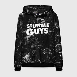 Толстовка-худи мужская Stumble Guys black ice, цвет: 3D-черный