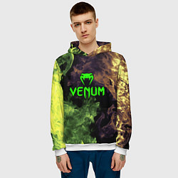 Толстовка-худи мужская Venum fire, цвет: 3D-белый — фото 2