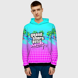 Толстовка-худи мужская Vice city tropic collection, цвет: 3D-черный — фото 2