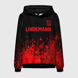 Толстовка-худи мужская Lindemann - red gradient посередине, цвет: 3D-черный
