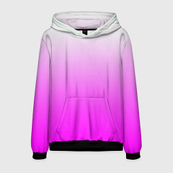 Толстовка-худи мужская Gradient color pink, цвет: 3D-черный