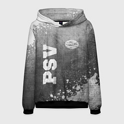 Толстовка-худи мужская PSV - grey gradient вертикально, цвет: 3D-черный
