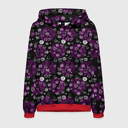 Толстовка-худи мужская Exo в фиолетовом, цвет: 3D-красный