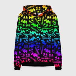 Толстовка-худи мужская Marshmello neon steel pattern, цвет: 3D-черный