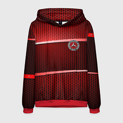 Толстовка-худи мужская BMW metal texture, цвет: 3D-красный