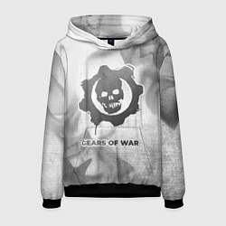 Толстовка-худи мужская Gears of War - white gradient, цвет: 3D-черный