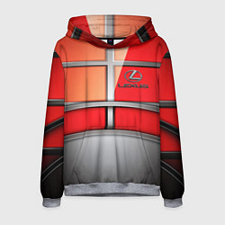 Толстовка-худи мужская Lexus carbon car, цвет: 3D-меланж