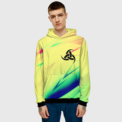 Толстовка-худи мужская Славянская символики лого, цвет: 3D-черный — фото 2