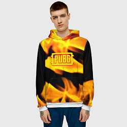 Толстовка-худи мужская PUBG fire steel, цвет: 3D-белый — фото 2