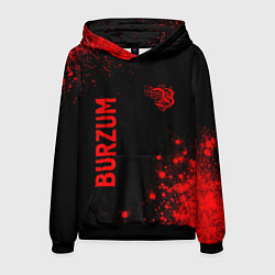 Толстовка-худи мужская Burzum - red gradient вертикально, цвет: 3D-черный