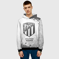 Толстовка-худи мужская Atletico Madrid - white gradient, цвет: 3D-черный — фото 2