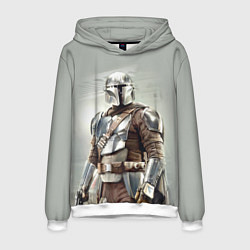 Толстовка-худи мужская The Mandalorian - Din Djarin, цвет: 3D-белый