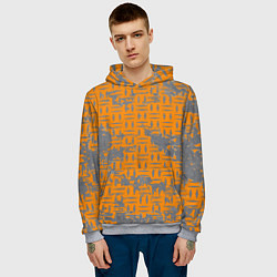 Толстовка-худи мужская Заводской антураж, цвет: 3D-меланж — фото 2