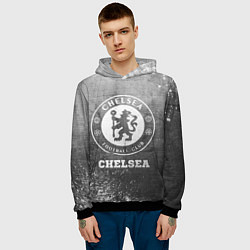 Толстовка-худи мужская Chelsea - grey gradient, цвет: 3D-черный — фото 2