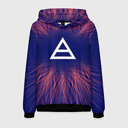 Толстовка-худи мужская Thirty Seconds to Mars red energy, цвет: 3D-черный