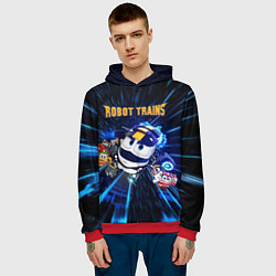Толстовка-худи мужская Robot trains Kay, цвет: 3D-красный — фото 2