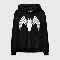 Толстовка-худи мужская Venom - spider logo, цвет: 3D-черный