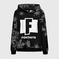 Толстовка-худи мужская Снежный Fortnite, цвет: 3D-черный