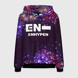Толстовка-худи мужская Праздничный Enhypen, цвет: 3D-черный
