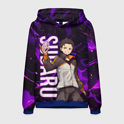 Толстовка-худи мужская Субару Re:Zero, цвет: 3D-синий