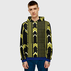 Толстовка-худи мужская Закулисье классика на чёрном фоне, цвет: 3D-синий — фото 2