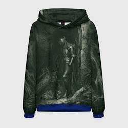Толстовка-худи мужская Уставший воин после битвы, цвет: 3D-синий