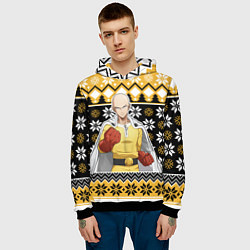 Толстовка-худи мужская One-Punch Man sweater, цвет: 3D-черный — фото 2