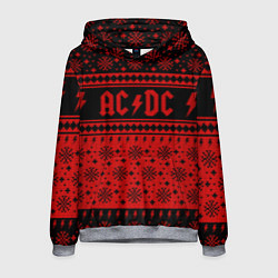 Толстовка-худи мужская ACDC christmas sweater, цвет: 3D-меланж