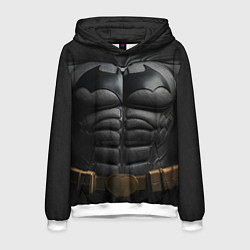 Толстовка-худи мужская Костюм Бэтмена, цвет: 3D-белый