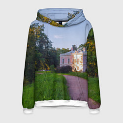 Толстовка-худи мужская Дворец Петра III в Ораниенбауме, цвет: 3D-белый