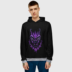 Толстовка-худи мужская Black Panther head, цвет: 3D-меланж — фото 2