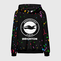 Толстовка-худи мужская Brighton конфети, цвет: 3D-черный