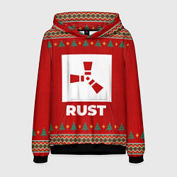 Толстовка-худи мужская Rust new year, цвет: 3D-черный