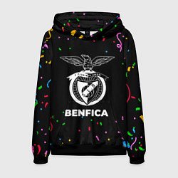 Толстовка-худи мужская Benfica конфети, цвет: 3D-черный