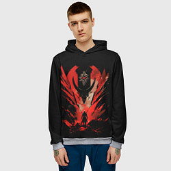 Толстовка-худи мужская Dragon age Inquisition art, цвет: 3D-меланж — фото 2