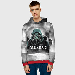 Толстовка-худи мужская Stalker 2 heart of Chornobyl radiation, цвет: 3D-красный — фото 2