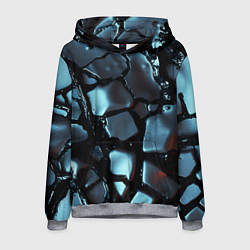 Толстовка-худи мужская The liquid substance is grey, цвет: 3D-меланж