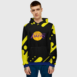 Толстовка-худи мужская Lakers club, цвет: 3D-синий — фото 2