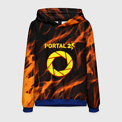 Толстовка-худи мужская Portal flame steel, цвет: 3D-синий