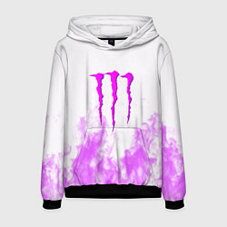 Толстовка-худи мужская Monster energy neon flame, цвет: 3D-черный