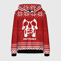 Толстовка-худи мужская Новогодний Deftones, цвет: 3D-черный