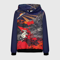 Толстовка-худи мужская Советский Союз - Заря Человечества, цвет: 3D-черный