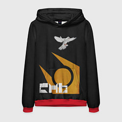 Толстовка-худи мужская Город 17 - граффити, цвет: 3D-красный