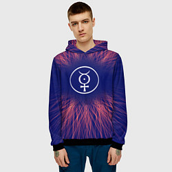 Толстовка-худи мужская Marilyn Manson red energy, цвет: 3D-черный — фото 2