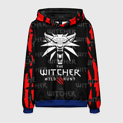 Толстовка-худи мужская Ведьмак - волк, цвет: 3D-синий