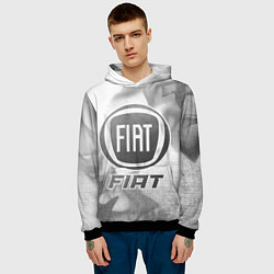 Толстовка-худи мужская Fiat - white gradient, цвет: 3D-черный — фото 2