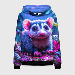 Толстовка-худи мужская Малыш опоссум, цвет: 3D-черный